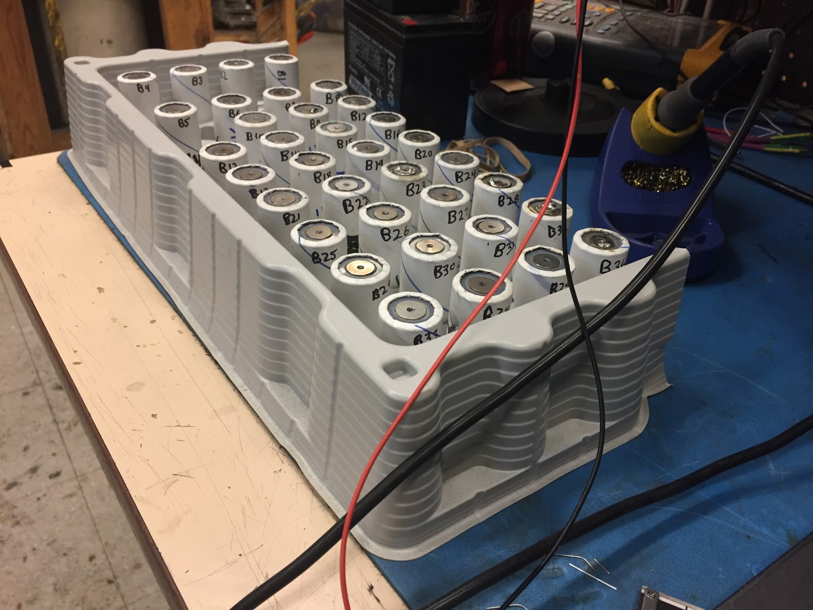 The final cells for the pack